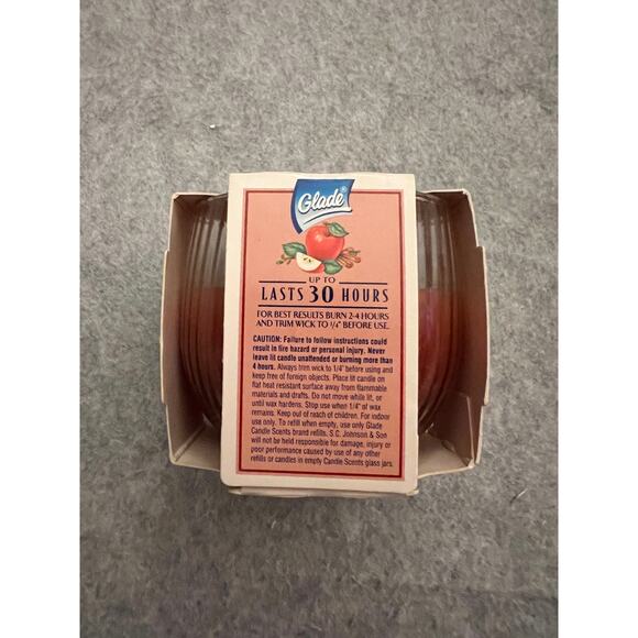 Glade‎ Candle Scents Jar Strawberries & Cream 1996 & Apple Cinnamon 1997 2Pc VTG - Picture 5 of 12